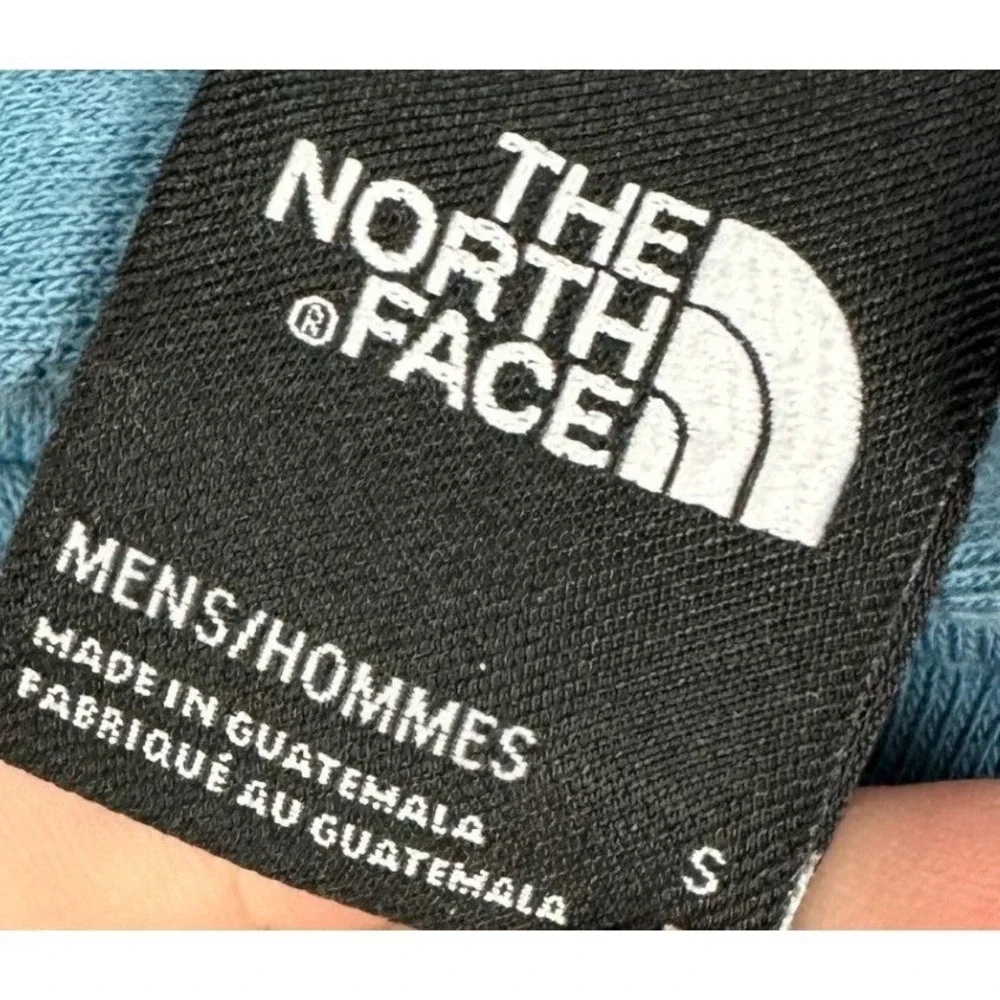 The North Face Hoodie Mens Small Teal blue Half Dome Graphic Pullover Sweatshirt